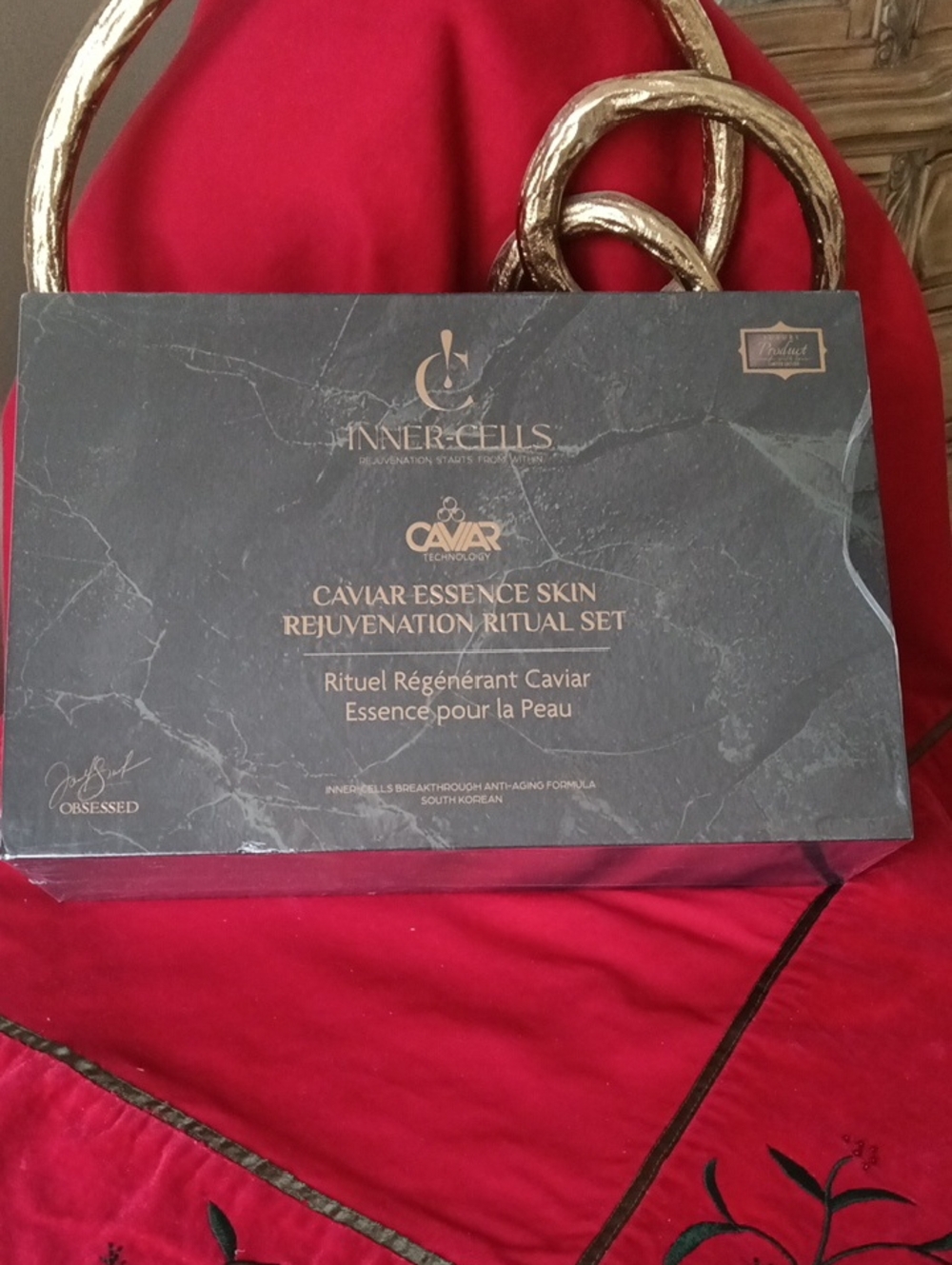 Inner-Cells Caviar Essence Skin Rejuvenation Set - Black & Gold